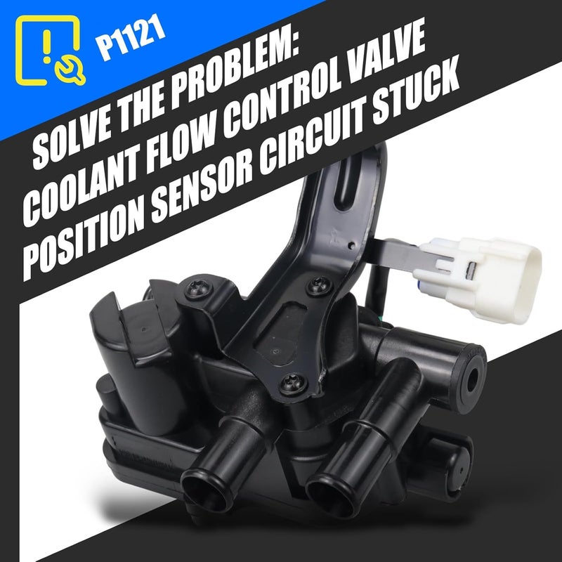 AIKEN Coolant Flow Control Valve Coolant Water Valve Compatible with Gen2 Toyota Prius 2004 2005 2006 2007 2008 2009 P/N 1667021010 601-021. - Image 5